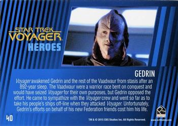 2015 Rittenhouse Star Trek: Voyager: Heroes and Villains #40 Gedrin Back