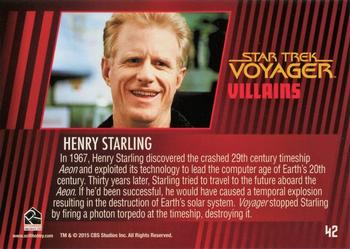 2015 Rittenhouse Star Trek: Voyager: Heroes and Villains #42 Henry Starling Back