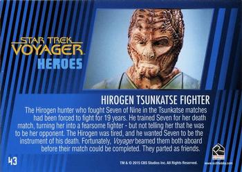 2015 Rittenhouse Star Trek: Voyager: Heroes and Villains #43 Hirogen Tsunkatse Fighter Back