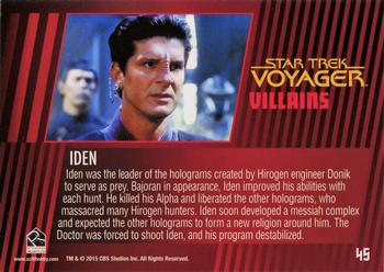 2015 Rittenhouse Star Trek: Voyager: Heroes and Villains #45 Iden Back