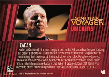 2015 Rittenhouse Star Trek: Voyager: Heroes and Villains #48 Kadan Back