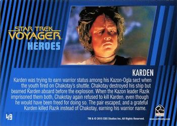 2015 Rittenhouse Star Trek: Voyager: Heroes and Villains #49 Karden Back