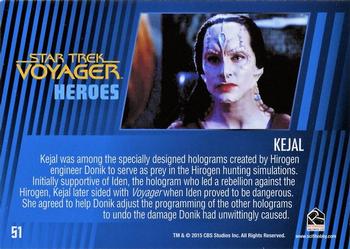 2015 Rittenhouse Star Trek: Voyager: Heroes and Villains #51 Kejal Back