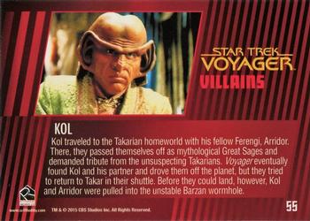 2015 Rittenhouse Star Trek: Voyager: Heroes and Villains #55 Kol Back