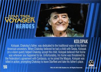 2015 Rittenhouse Star Trek: Voyager: Heroes and Villains #56 Kolopak Back