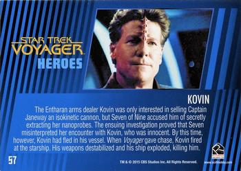 2015 Rittenhouse Star Trek: Voyager: Heroes and Villains #57 Kovin Back