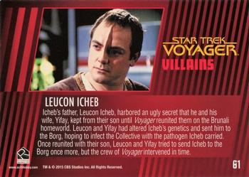 2015 Rittenhouse Star Trek: Voyager: Heroes and Villains #61 Leucon Icheb Back