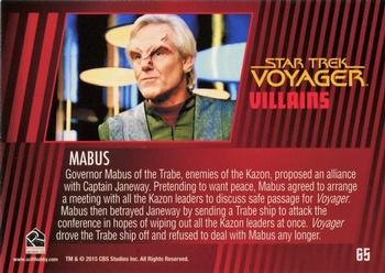 2015 Rittenhouse Star Trek: Voyager: Heroes and Villains #65 Mabus Back
