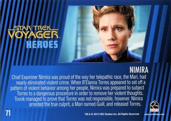 2015 Rittenhouse Star Trek: Voyager: Heroes and Villains #71 Nimira Back