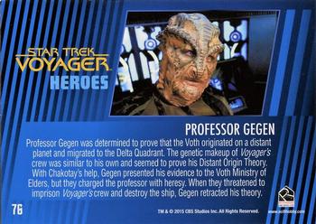 2015 Rittenhouse Star Trek: Voyager: Heroes and Villains #76 Professor Gegen Back