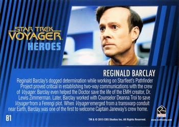 2015 Rittenhouse Star Trek: Voyager: Heroes and Villains #81 Reginald Barclay Back