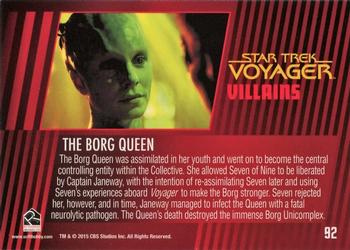 2015 Rittenhouse Star Trek: Voyager: Heroes and Villains #92 The Borg Queen Back