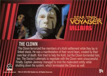 2015 Rittenhouse Star Trek: Voyager: Heroes and Villains #94 The Clown Back