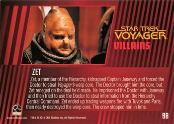 2015 Rittenhouse Star Trek: Voyager: Heroes and Villains #98 Zet Back