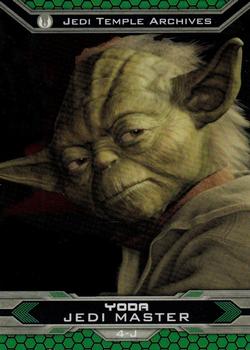 2015 Topps Chrome Star Wars Perspectives Jedi vs. Sith #4-J Yoda Front