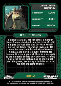 2015 Topps Chrome Star Wars Perspectives Jedi vs. Sith #22-J Jar Jar Binks Back