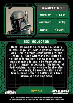 2015 Topps Chrome Star Wars Perspectives Jedi vs. Sith #34-J Boba Fett Back