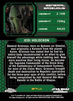 2015 Topps Chrome Star Wars Perspectives Jedi vs. Sith #37-J General Grievous Back