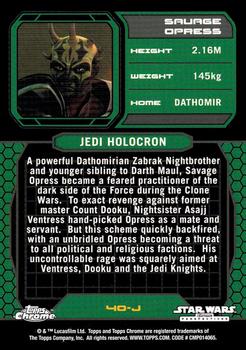2015 Topps Chrome Star Wars Perspectives Jedi vs. Sith #40-J Savage Opress Back