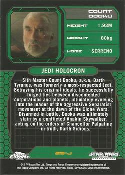 2015 Topps Chrome Star Wars Perspectives Jedi vs. Sith #29-J Count Dooku Back