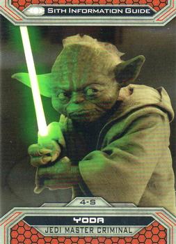 2015 Topps Chrome Star Wars Perspectives Jedi vs. Sith #4-S Yoda Front