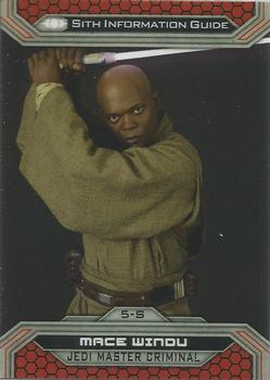 2015 Topps Chrome Star Wars Perspectives Jedi vs. Sith #5-S Mace Windu Front