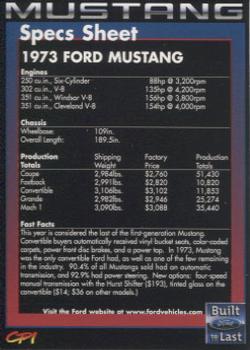 1999 Mustang 35th Anniversary #NNO 1973 MACH I Back