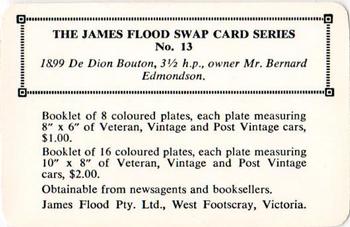 1968 James Flood Swap (Australia) #13 1899 De Dion Bouton, 3 1/2 h.p. Back