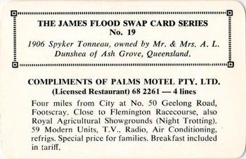 1968 James Flood Swap (Australia) #19 1906 Spyker Tonneau Back