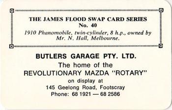 1968 James Flood Swap (Australia) #40 1910 Phanomobile, Twin-cylinder, 8 h.p. Back