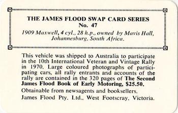 1968 James Flood Swap (Australia) #47 1909 Maxwell, 4 cyl., 28 h.p. Back