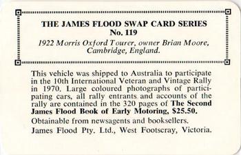 1968 James Flood Swap (Australia) #119 1922 Morris Oxford Tourer Back