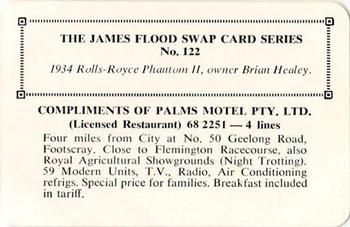 1968 James Flood Swap (Australia) #122 1934 Rolls-Royce Phantom II Back