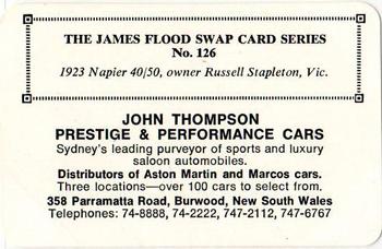 1968 James Flood Swap (Australia) #126 1923 Napier 40/50 Back