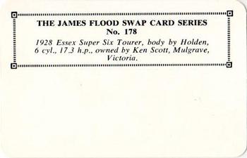 1968 James Flood Swap (Australia) #178 1928 Essex Super Six Tourer, body by Holden, 6 cyl., 17.3 h.p. Back