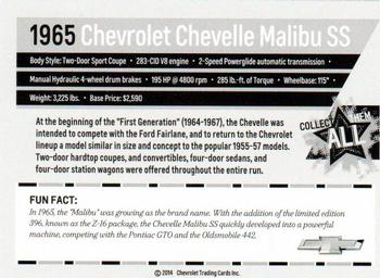 2014 Chevrolet - Series 2 #NNO 1965 Chevelle Malibu SS Back