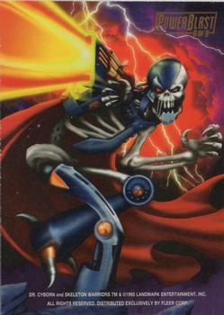 1995 Fleer Skeleton Warriors - PowerBlast #6 Dr. Cyborn Back