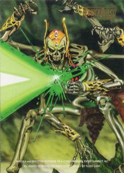 1995 Fleer Skeleton Warriors - PowerBlast #9 Aracula Back