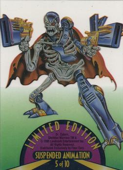 1995 Fleer Skeleton Warriors - Suspended Animation #5 Dr. Cyborn Back