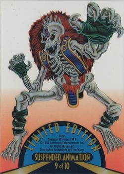 1995 Fleer Skeleton Warriors - Suspended Animation #9 Claw Back