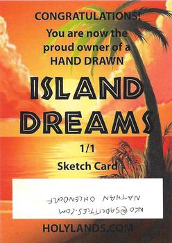 2011 Marty & Boo Cards Island Dreams - Artist Sketch #NNO Nathan Ohlendorf Back