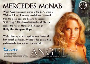 2004 Inkworks Angel Season 5 - Autographs #A34 Mercedes McNab Back