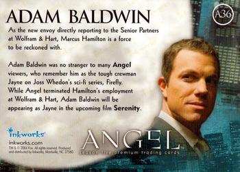 2004 Inkworks Angel Season 5 - Autographs #A36 Adam Baldwin Back