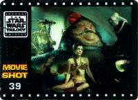 1997 Smiths Crisps Star Wars Movie Shots #39 Jabba the Hutt and Princess Leia Front