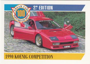 1992 Panini Dream Cars 2nd Edition #2 1990 Koenig Competition Front