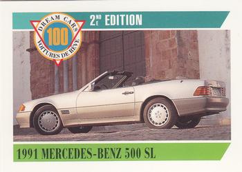 1992 Panini Dream Cars 2nd Edition #28 1991 Mercedes-Benz 500 SL Front