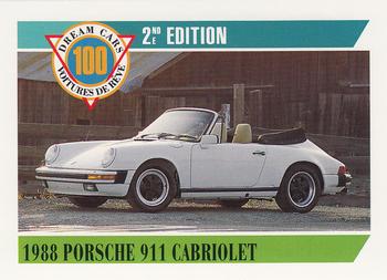 1992 Panini Dream Cars 2nd Edition #41 1988 Porsche 911 Cabriolet Front