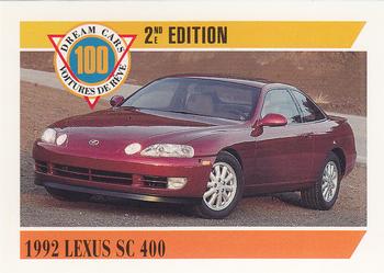 1992 Panini Dream Cars 2nd Edition #60 1992 Lexus SC 400 Front