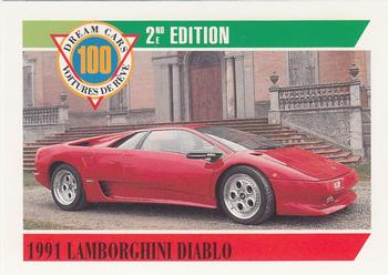 1992 Panini Dream Cars 2nd Edition #85 1991 Lamborghini Diablo Front