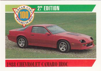 1992 Panini Dream Cars 2nd Edition #100 1988 Chevrolet Camaro Iroc Front